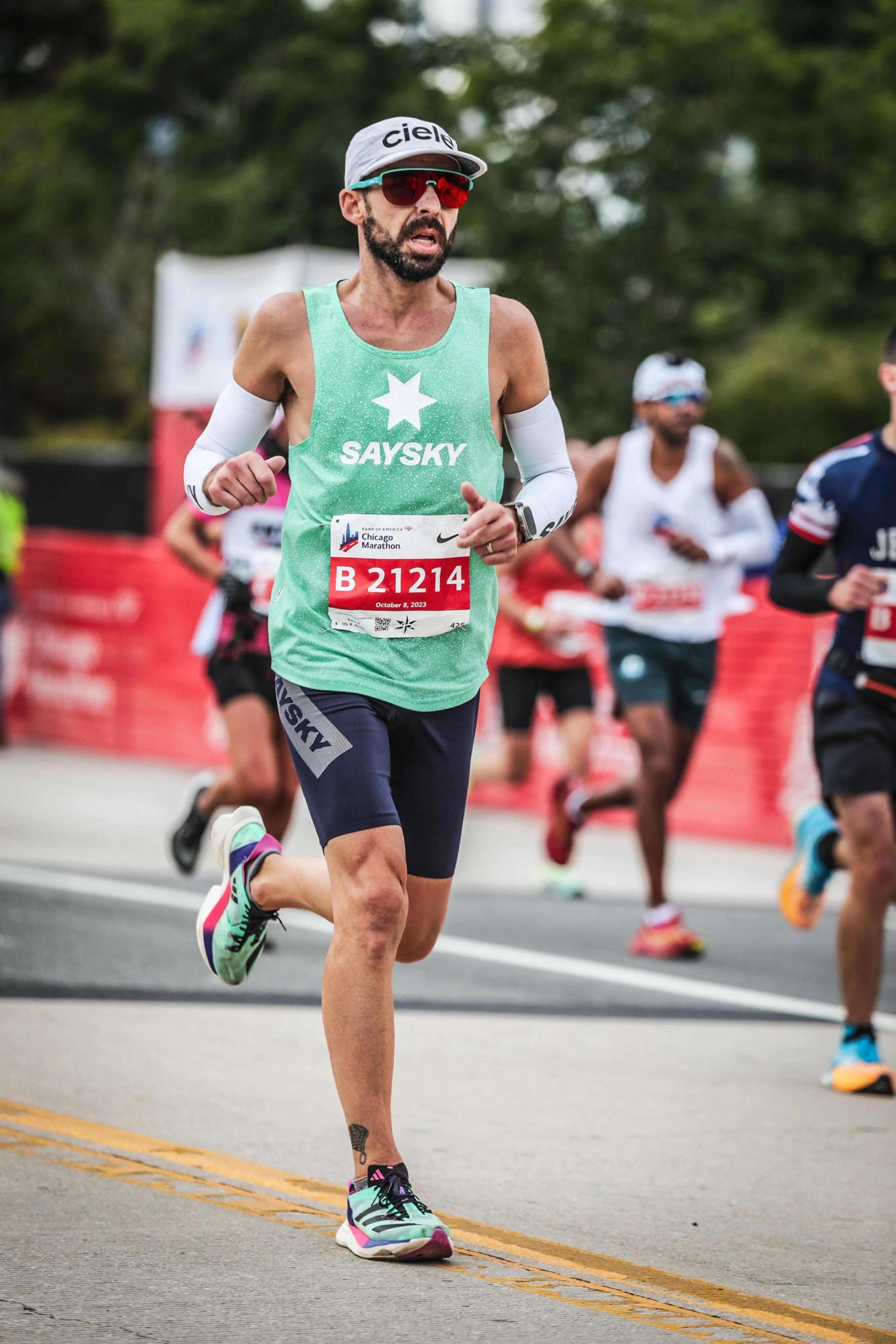 Eric Valdes running in a marathon